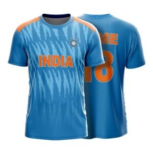 YOURJERSEY India ODI CWC 2023 Cricket Jersey - Personalized with Custom Name & Number | Sizes for Kids, Men & Women